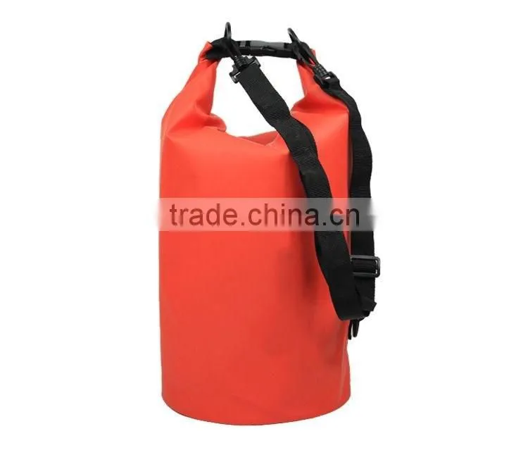 Outdoor 5L 10L 15L 20L 30L 40L 500D PVC tarpaulin waterproof dry bag with strap