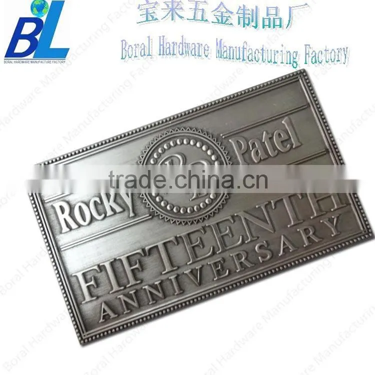 3M backing antique anniversary metal souvenir tags
