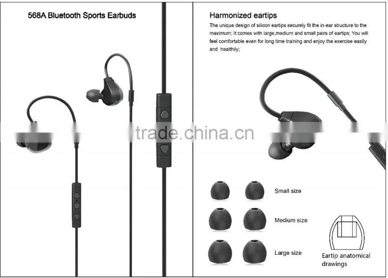 2016 newest noise cancelling sports bluetooth earbuds colorful earphone bluetooth Koppo mini wireless bluetooth earphone