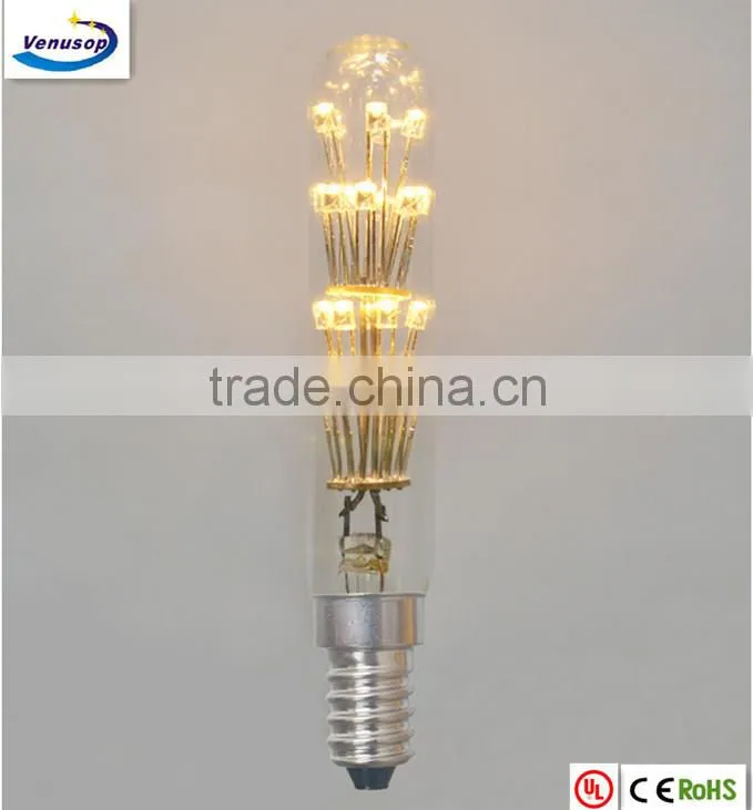 2W and base E26/B22 candle firework bulb LED light