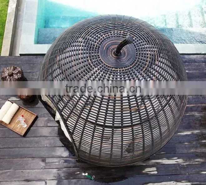 morden ourdoor wicker leisure garden apple shaped daybed