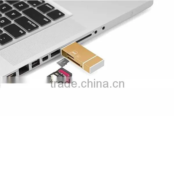 OTG smart usb sd Card Reader 2 in 1 for IOS & Android & PC