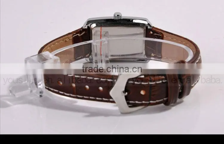 Stainless steel Automatic Leather Strap Lovers Wrist Watch