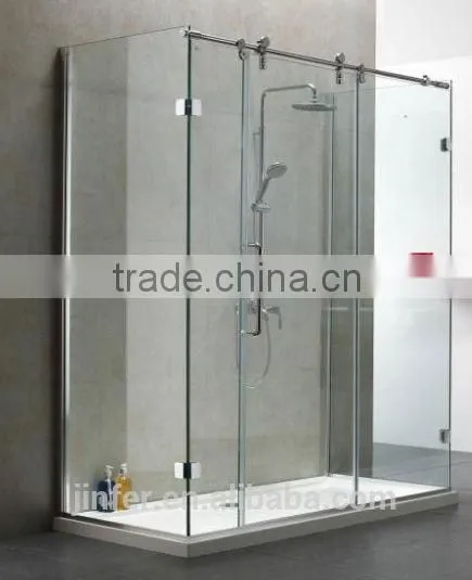 Stainless Steel Sliding Shower Glass Door Classic