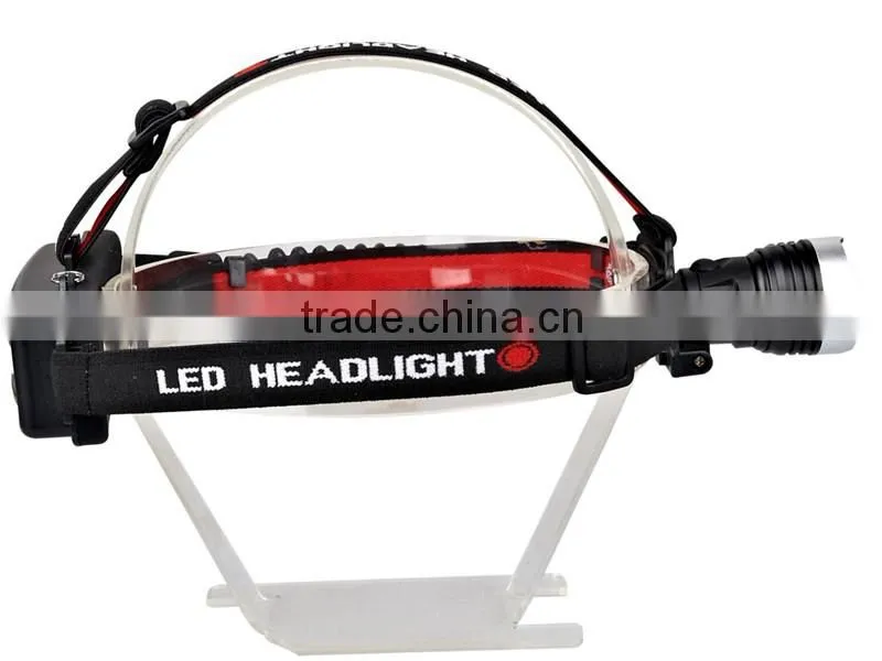 2015 China Wholesale Best Sell Outdoor Plastic And Aluminum Led Headlamp With Rechargeable Function T6 Led Headlamp