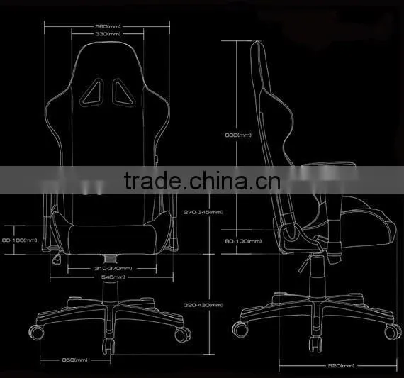 2016 Cheap ergonomic office chair/ ak racing seat/racing seat office chair