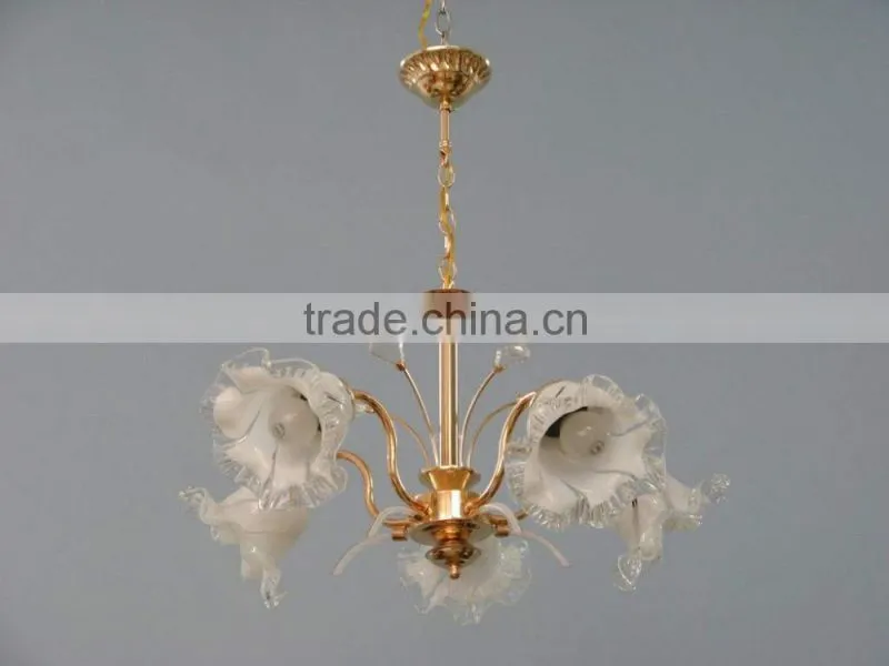 Antique Luxury Golden Vintage Home Decor Lily Flower Pendant Chandelier with China Export Factory