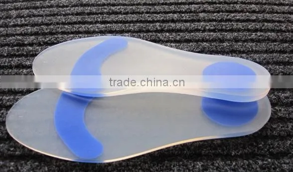 transparent XL high quality silicone gel insoles for shoes eco-friendly