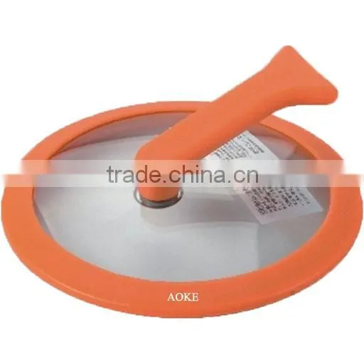 OEM manufacturer sell directly orange silicone adjustable cooking pot lid