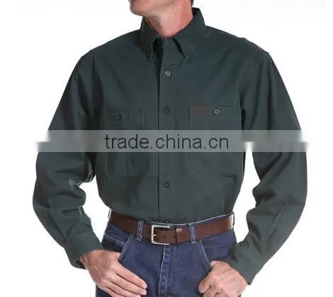 2014 men khaki work shirts