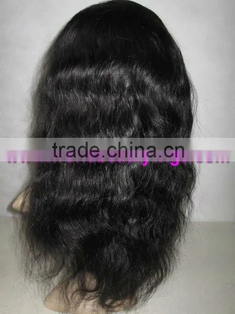 real human remy hair 3/4 half lace wig