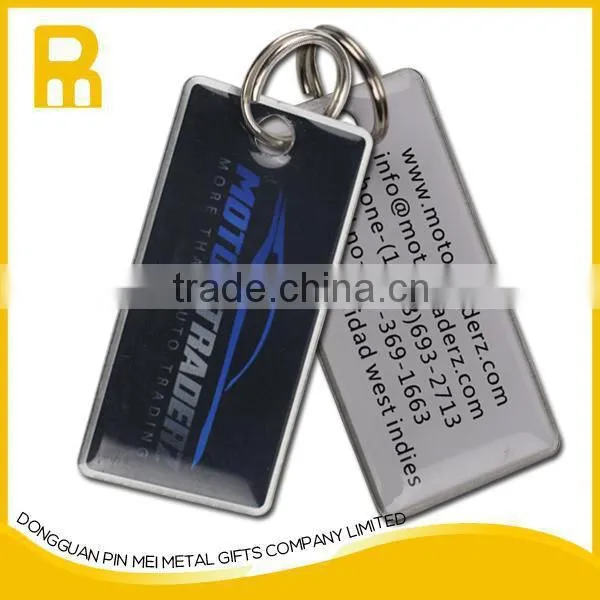 Hotel ID room number key chain with high quality metal printed customized logo