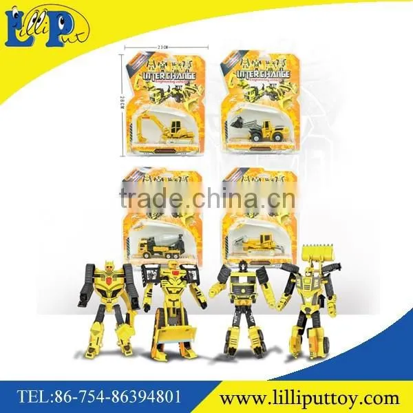 High quality metal deformation robot toy car