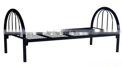 for the mattress Width 90 cm X Length 190 cm Black army Metal Single Bed