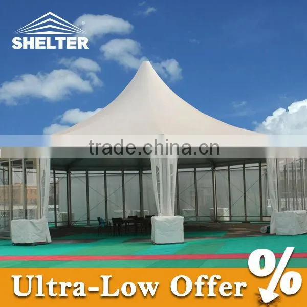 Big Hexagon Parking Tent For Parking With Glass Wall For Hot Sale