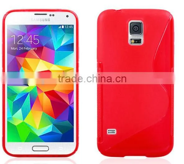 2014 colorful transparent tpu case for samsung galaxy s5,s line tpu case