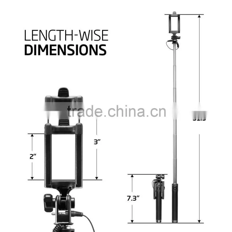 Wired Selfie Stick From Chinese Supplier, Wholesale Selfie Stick , Monopod Selfie Stick With High Quality