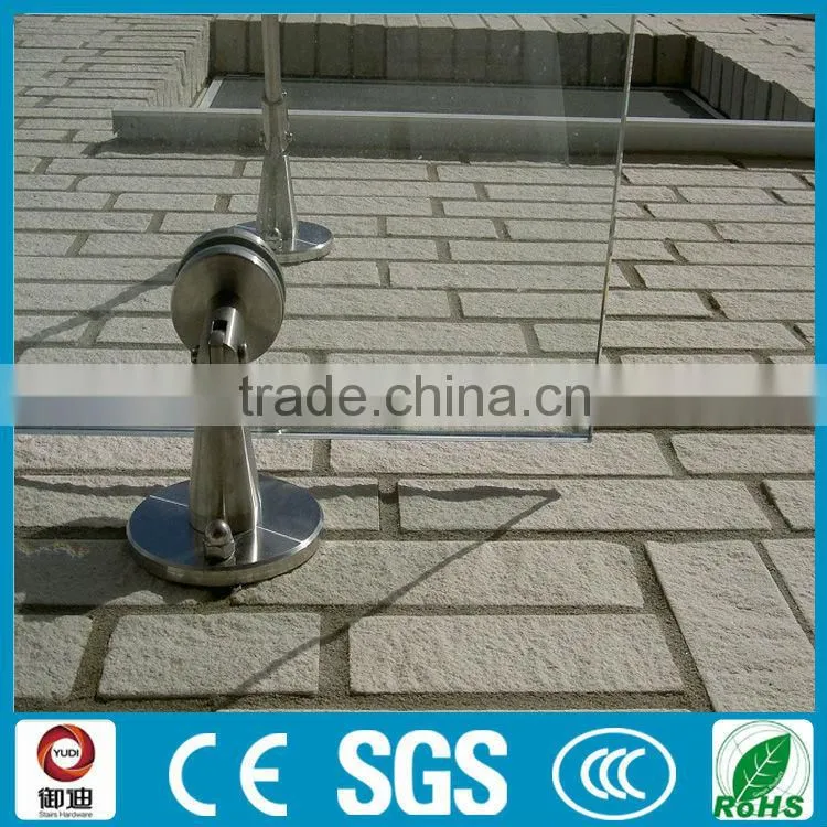high quality stainless steel 316 glass to wall connector for glass canopy