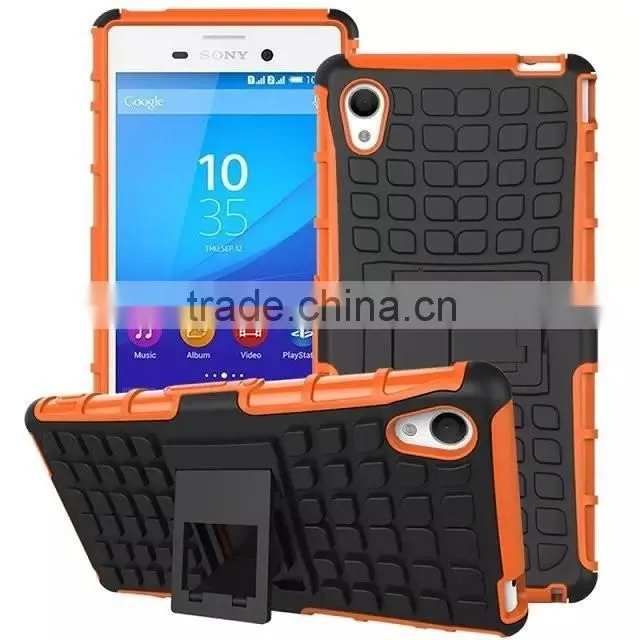 Shockproof Hybrid Rubber Stand Phone Case For Sony Xperia M4 Aqua