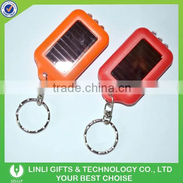 Plastic Led Solar Torch With Keychain