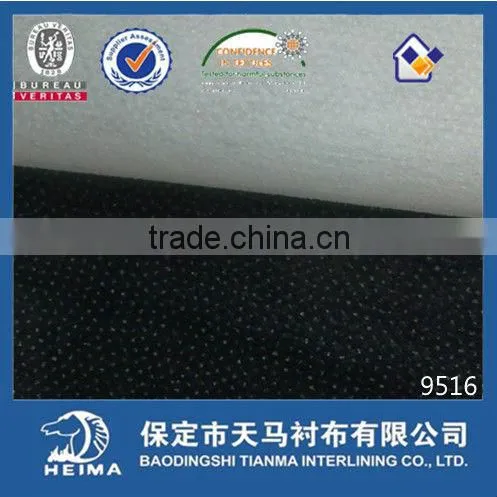 factoty price double dot nonwoven fusible interlining fabric for tie 9516