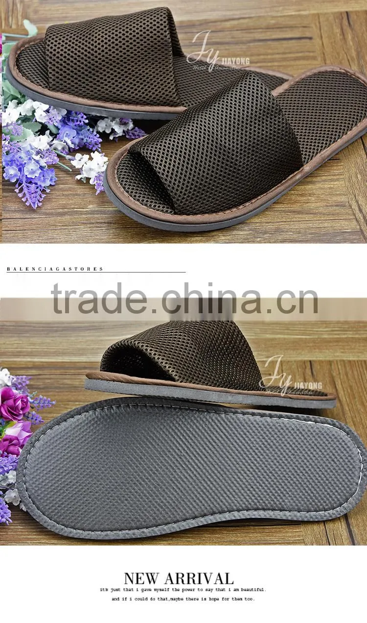 China factory custom embroidered slippers washable spa slippers with eva