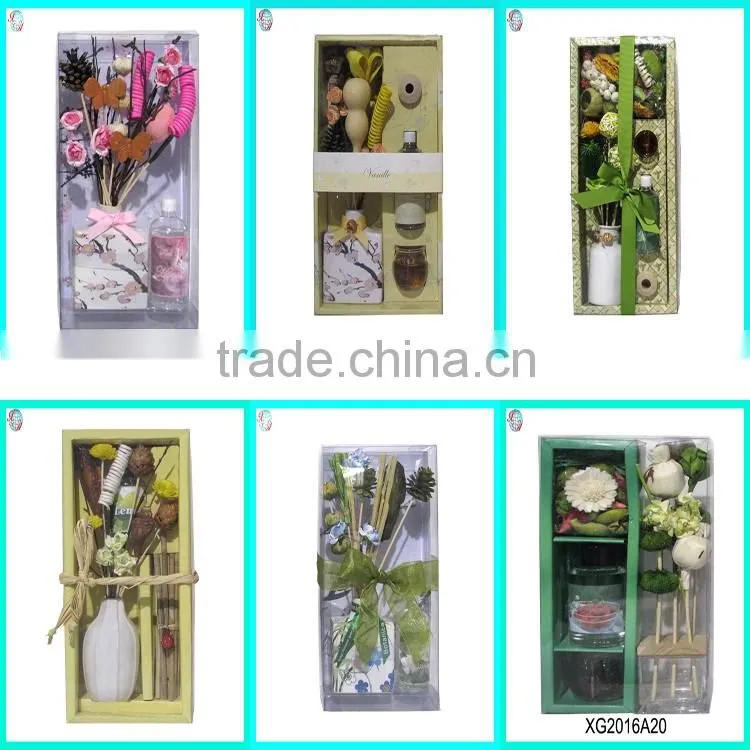 Decoration Ceramic Flower Glass Bottle Candle Reed Diffuser