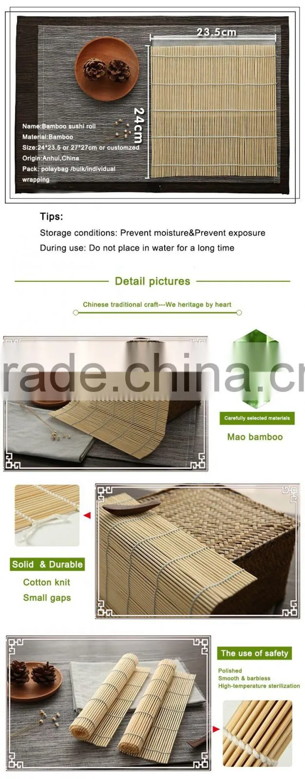 durable Bamboo Sushi making tool