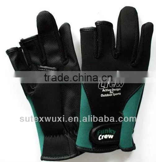 3 Fingers Cut Fishing Gloves