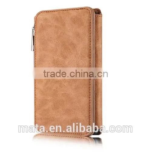 Zipper Wallet Design PU Leather Cover Case For Samsung
