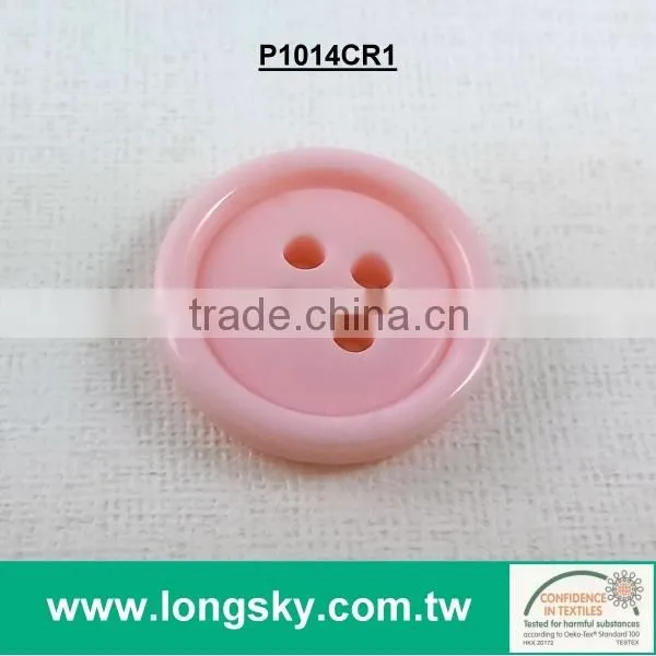 (#P07CR1-20L) 15mm fashion dyeable wholesale decorative 4 hole round sew garment button