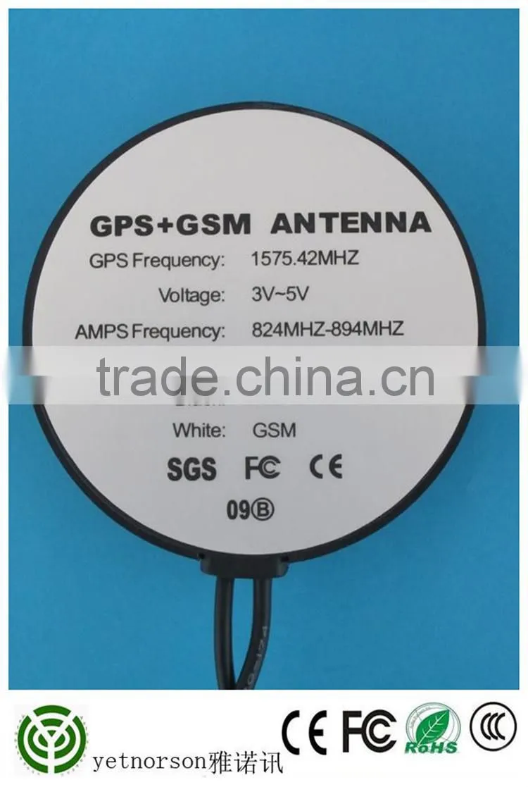 GPS+GSM (850/900/1800/1900/2100MHz) / 3dBi GSM, 28dBi GPS gain GSM/GPS Antenna