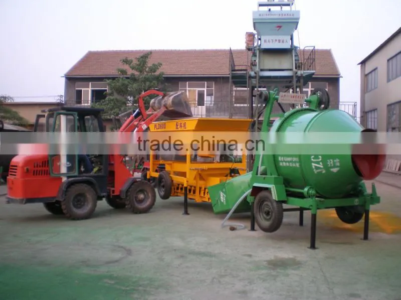 PLD600 concrete batching plant machine productivity capacity 48CBM/H with measure hopper