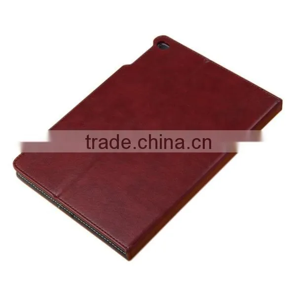 PU leather stand auto sleep smart cover folio case for apple iPad Air 2, for ipad 6 leather case
