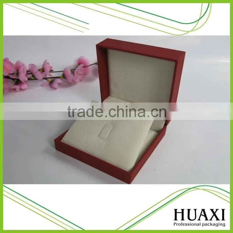 Luxury Set Red Leather Custom Logo Printed Jewelry Boxes Gift Boxes