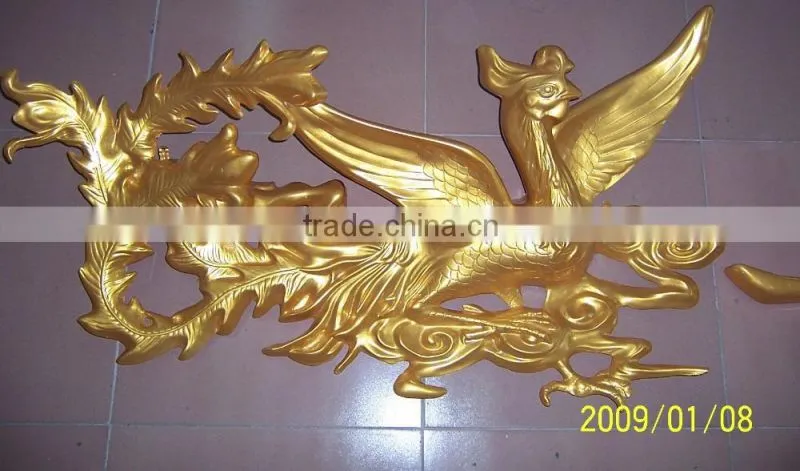fiberglass statue golden color