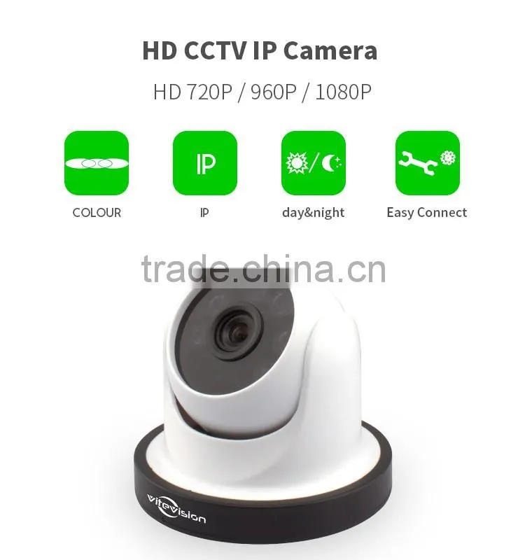 Vitevision P2P 1MP 1.3MP 2MP optional HD indoor ceiling-mounted cctv dome IP camera