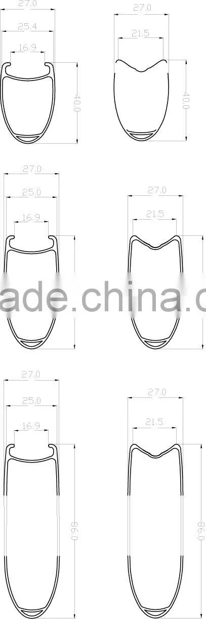 Bicycle parts T700 full Toray carbon 29er mtb wheels 27mm width clincher wheeset
