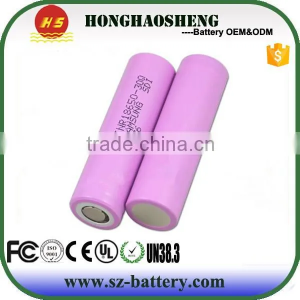 In stock!Samsung Vapor batteries 18650 3000mah Samsung 30Q INR18650 3.6v 15amp lithium ion rechargeable battery 30Q