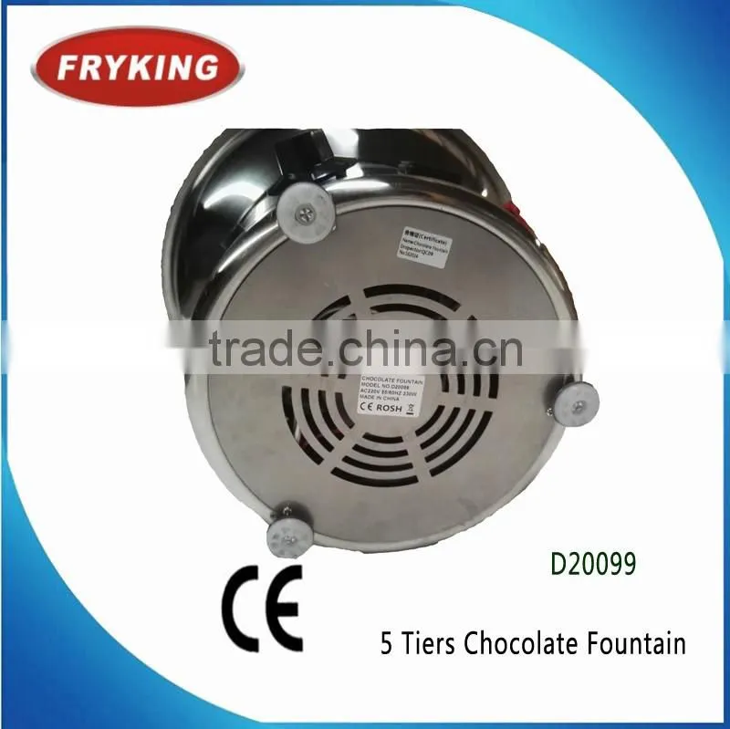 Full Stainless Steel body 5 Tiers Chocolate Fountain For Party