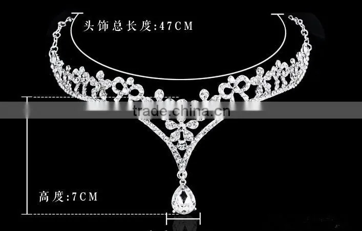 New Fashion Bridal Crystal Pendant decorative headband Tiara Crown Jewelry