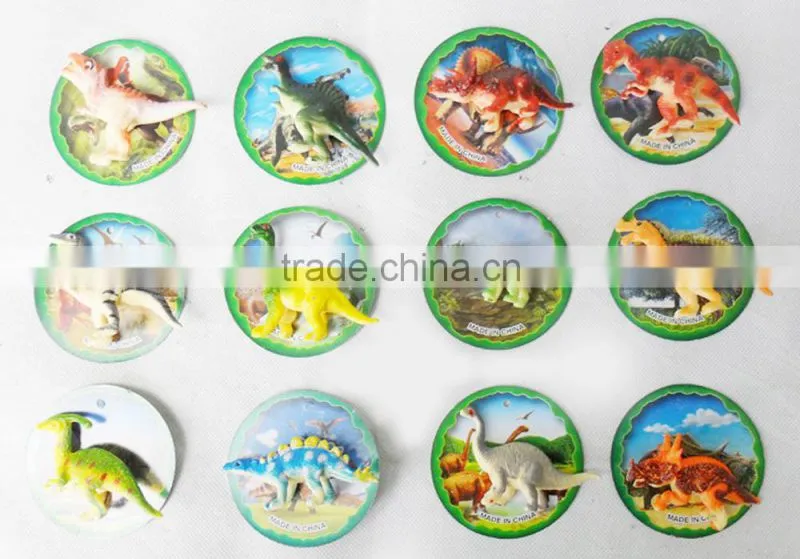 4 pcs full core plastic dinosaur toys for wholesale