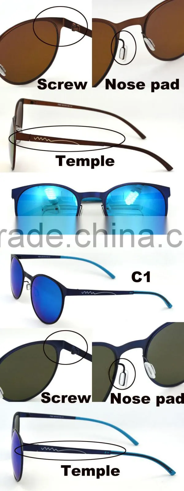 2015 coating lens metal liquidation stock sunglasses