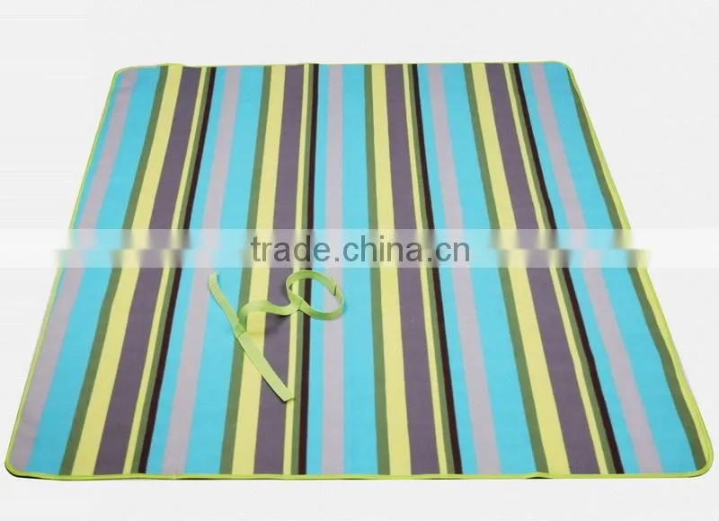 Picnic Blanket Striped Fleece Blanket