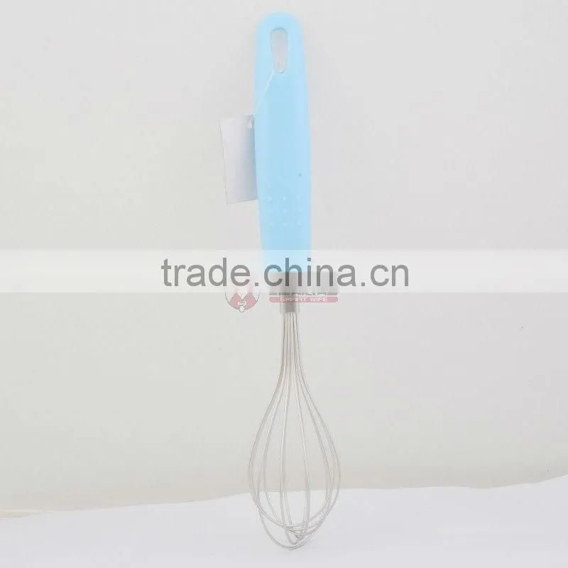 Chef charming plastic handle stainless steel egg whisker