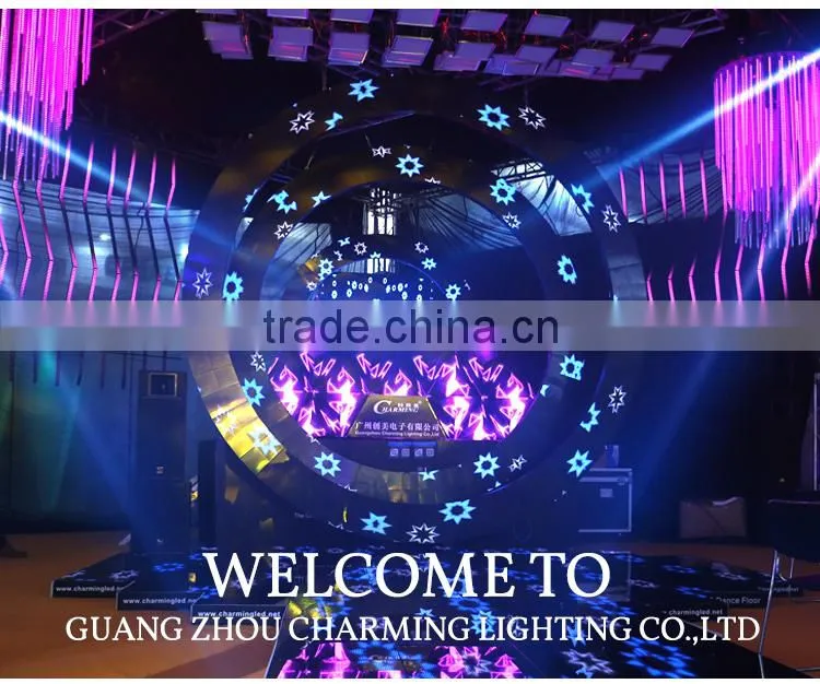 led 3d ring video display cabinet good for wedding stage lighting as backdrop in 2015