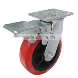 swivel blue elastic rubber caster