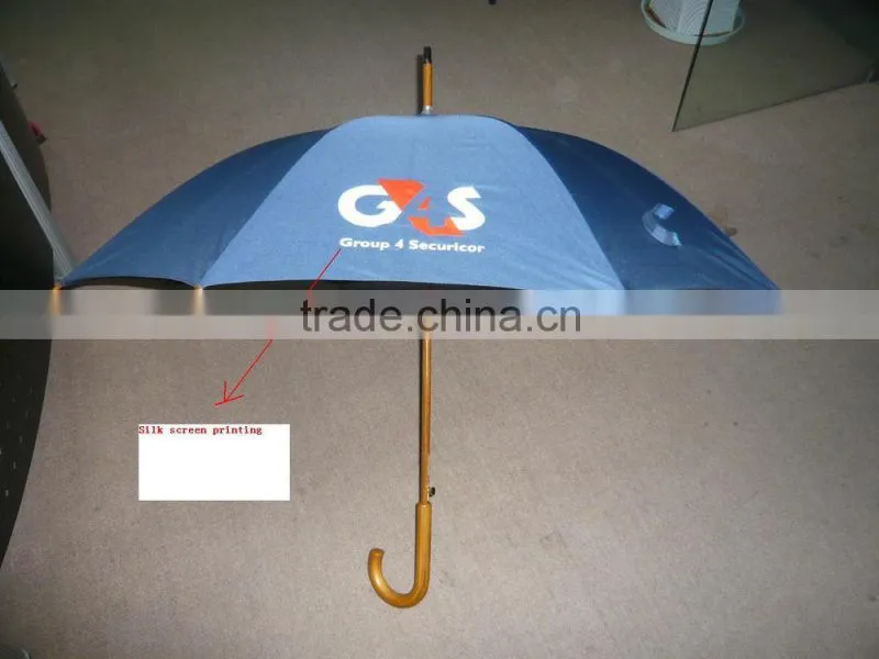 good quality auto open wooden shaft umbrella