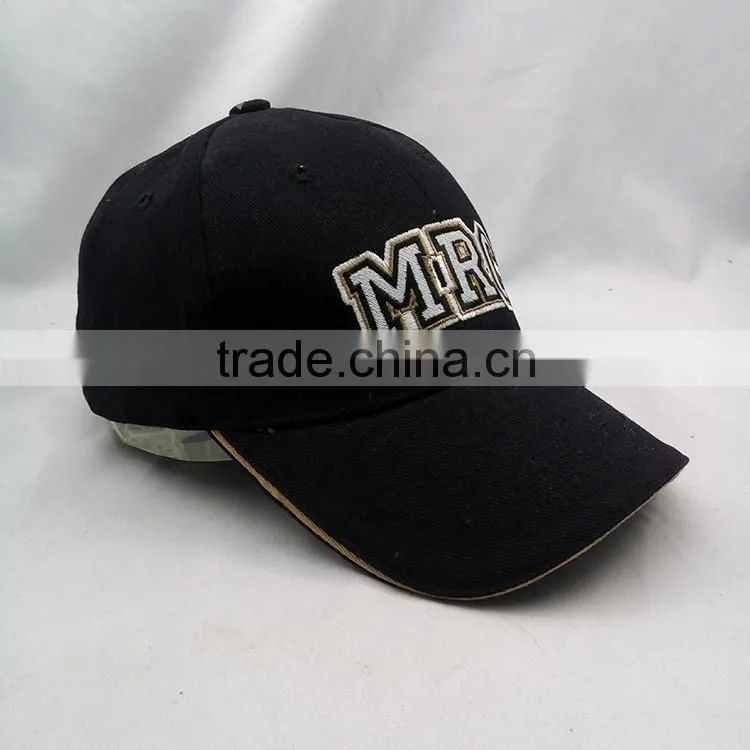 Wholsale OEM best quality applique baseball hats and caps
