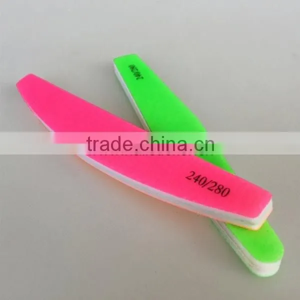 Korean quality custom personalized colorful double side nail file colorful sponge nail buffer manicure tools factory